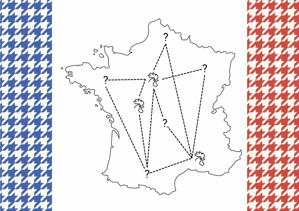 carte de France du réseau d'implantation des restaurants Pépé le Roi du Poulet